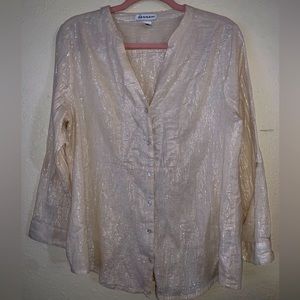 Hannah button down shimmer top large